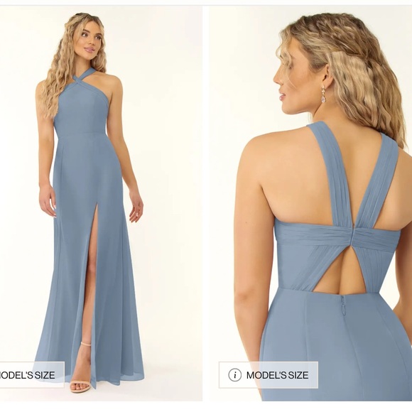 Azazie Dresses & Skirts - Azazie Rue - Dusty Blue - size A8